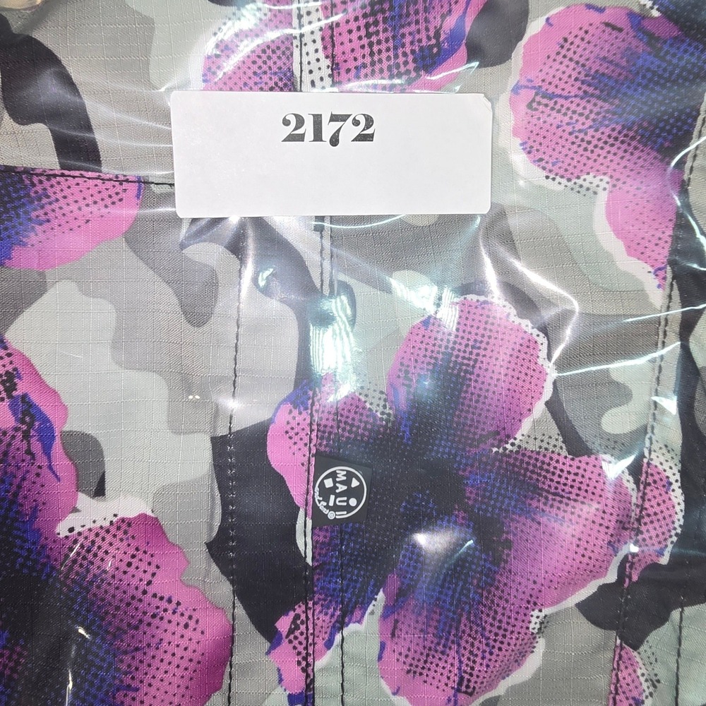Maui and Sons Mens 34 Board Shorts Grey Camo Purple Floral Ripstop Swim Trunks - Picture 7 of 7